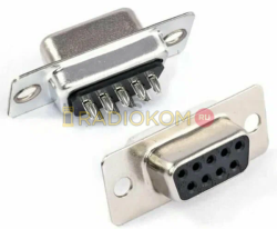 Разъем D-SUB DB-09F / L-KLS1-213-TT-09-F-B DB-09F / (L-KLS1-213-09F-B) розетка 9pin на кабель
